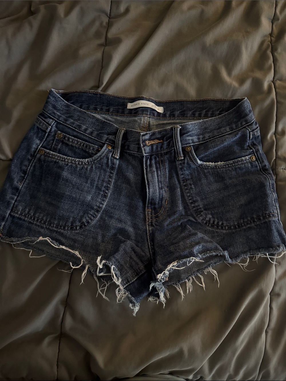 Dark Wash Denim Cutoff Shorts - altered state